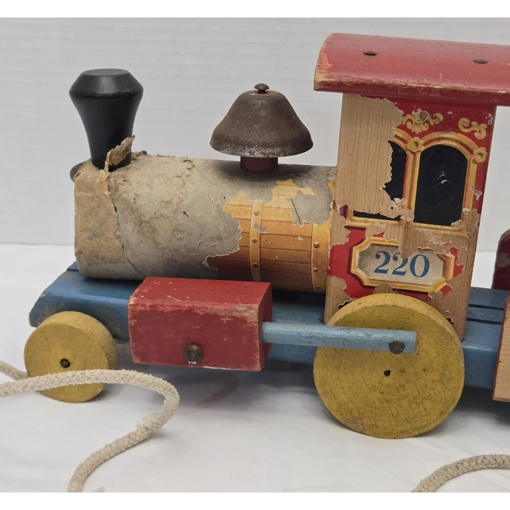 Vintage Fisher Price Looky Chug-Chug Train #220 1953‎ Fair Condition